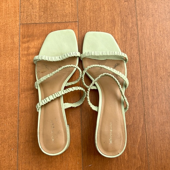 Reformation Assunta Strappy Block Heel Mules - Picture 3 of 6